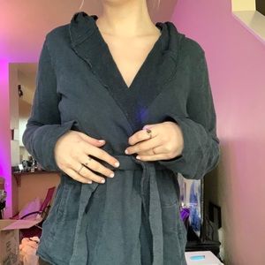 Lucky Brand Hooded Yoga Wrap Cardigan